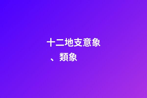 十二地支意象、類象